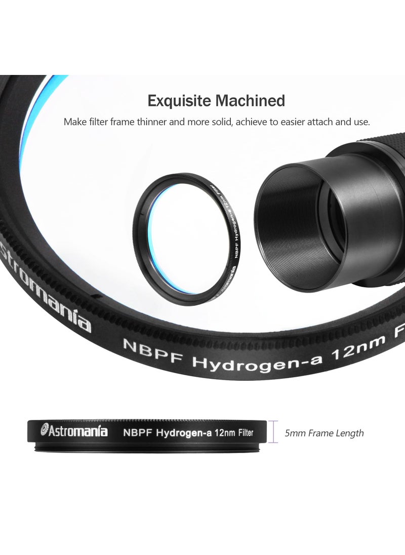 Astromania Astromania 2" Narrowband NBPF Hydrogen-a 12nm Filter - Enhances The Contrast Between Object and Sky - Allows You to Take Images Even Under Urban Skies  - Image 3