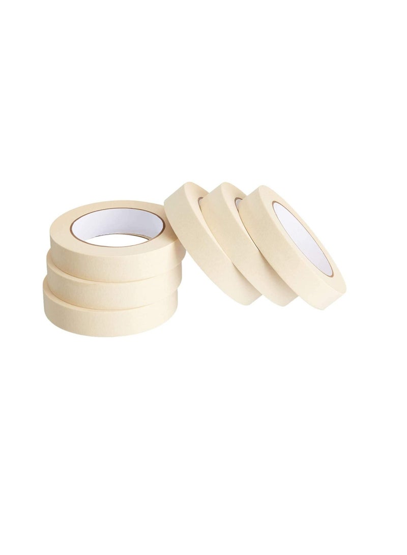Generic Adhesive Masking Tape General Purpose Painter's Tape Bulk for Painting, Labeling, Packing, Craft, Art, Home, Office, School Etc. (Pack of 6-1 Inch)  - Image 1