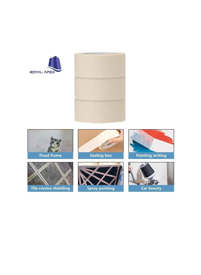 Generic Adhesive Masking Tape General Purpose Painter's Tape Bulk for Painting, Labeling, Packing, Craft, Art, Home, Office, School Etc. (Pack of 6-1 Inch)  - Image 3