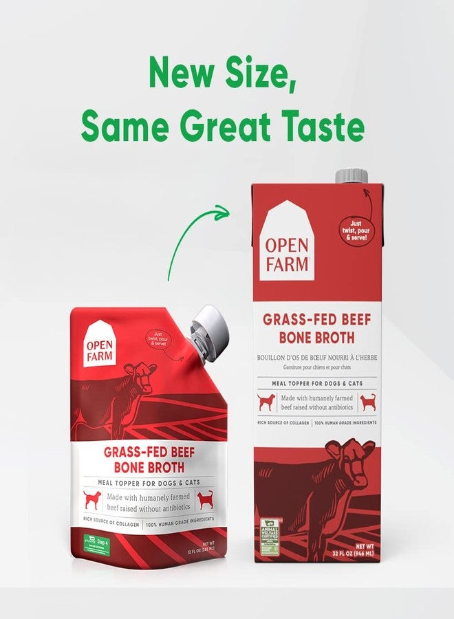 Open Farm مرق عظام لحم البقر المُغذّى على العشب من أوبن فارم، مُكمّل غذائي للكلاب والقطط، مصنوع من لحوم وأطعمة فائقة الجودة من مصادر مسؤولة، بدون نكهات أو مواد حافظة اصطناعية، 32 أونصة - Image 4