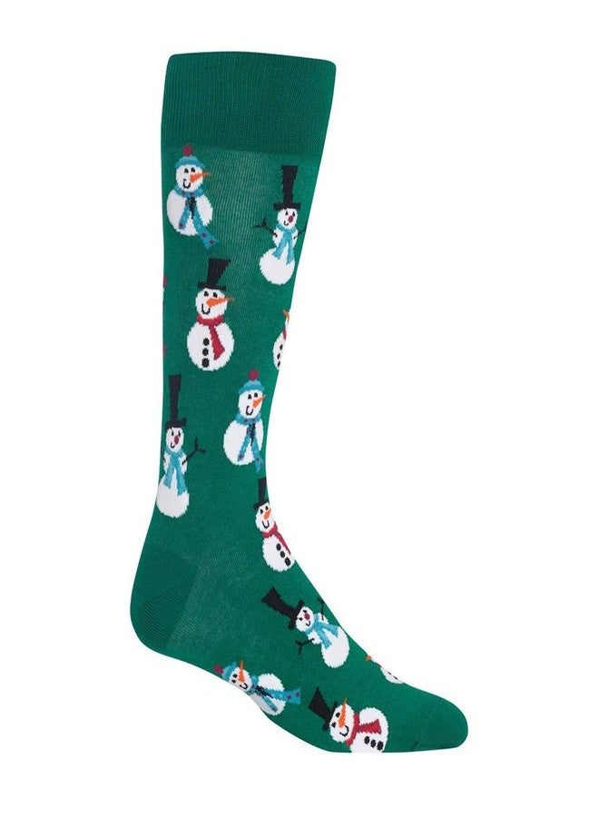 Hot Sox Mens Snowmen Socks, Forest, 1 Pair, Mens Shoe 6-12.5