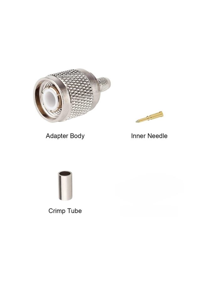 10PCS TNC Male Connector, TNC Male Plug Crimp Connector for RG58/RG142/RG400/LMR195/KSR195/3D-FB Cable (Size : TNC-J-3) - Image 3