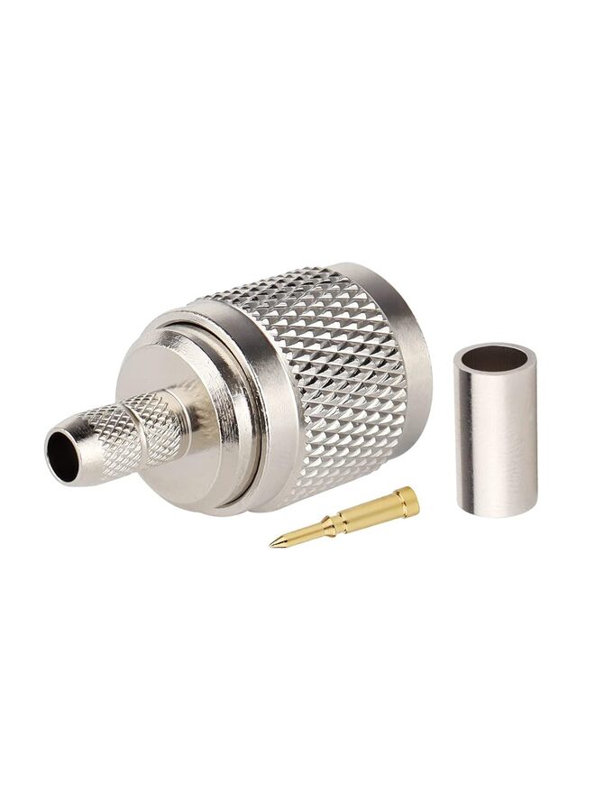 10PCS TNC Male Connector, TNC Male Plug Crimp Connector for RG58/RG142/RG400/LMR195/KSR195/3D-FB Cable (Size : TNC-J-3) - Image 2