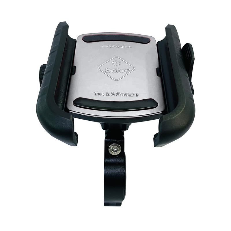 BOBO BM14 Quick Release Enhanced BM4 Waterproof Bike/Motorcycle/Scooter Mobile Phone Holder Mount, Ideal for Maps and GPS Navigation (Silver) - Image 1
