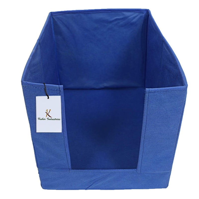 Kuber Industries Kuber Industries 3 Pieces Non Woven Shirt StackerShirt Organizer Wardrobe Organizer BlueKUBMART2880  - Image 5