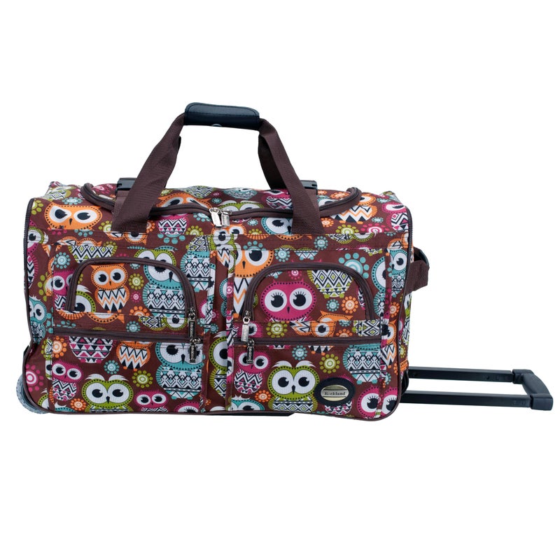 Rockland Rolling Duffel Bag, OWL, 22" - Image 1