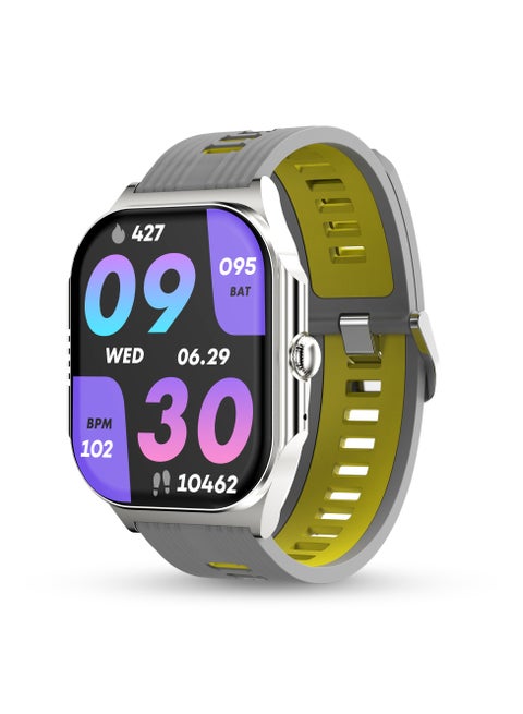 Alive 1.99" Always on Amoled Display Smartwatch, Quick Notification, Magnetic Charging, IP67 Water Resistance, BT Calling, Health Suite, Multisport Mode, AI Voice Assistance, Sunrise Grey