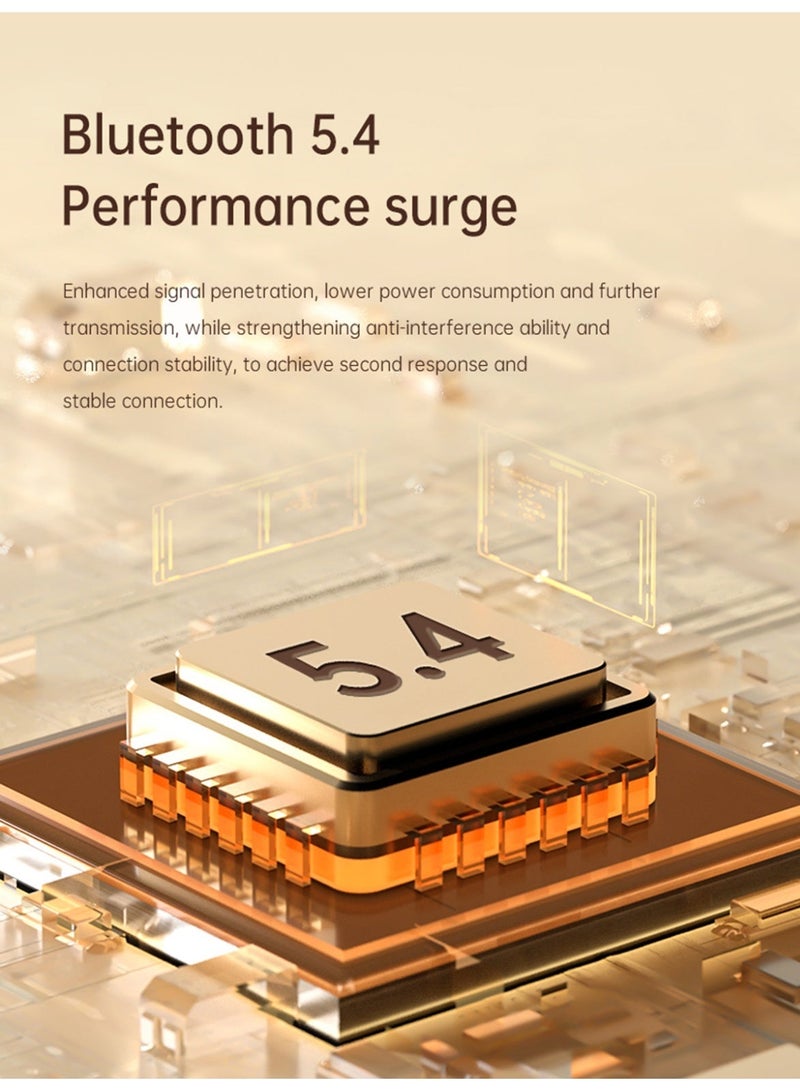 ZIPFORCE True Wireless Earbuds, Semi-In-Ear Bluetooth 5.4 Headphones, Bluetooth Earbuds with Easy Touch Control, Light-Weight Comfortable Earphones Noise Reduction Clear Call, Soft Ear Tips Ergonomic Fit for Daily Use Work Study Travel - Image 2