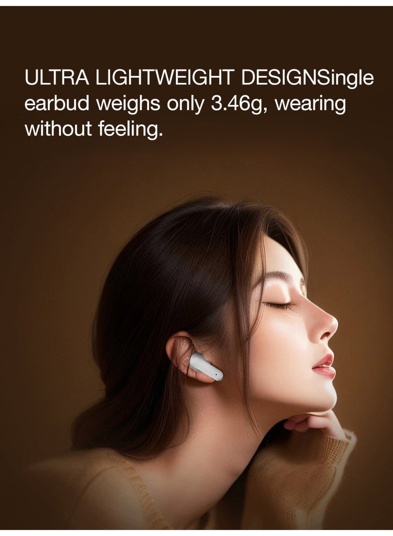 True Wireless Earbuds, Semi-In-Ear Headphones, Bluetooth Earbuds with Easy Touch Control, Light-Weight Comfortable,IPX5 Waterproof TWS, Ergonomic Fit for Daily Use Work Study Travel - Image 2