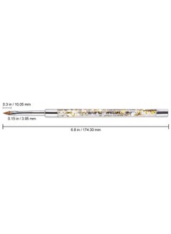 Pana 3D Kolinsky Nail Art Brush Gold Glitter Handle Size 4 Acrylic Nail Art Sculpture Brush For Manicures Pedicure Salon Professional Or Beginner  - Image 2