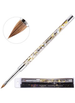 Pana 3D Kolinsky Nail Art Brush Gold Glitter Handle Size 4 Acrylic Nail Art Sculpture Brush For Manicures Pedicure Salon Professional Or Beginner  - Image 4