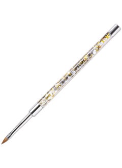 Pana 3D Kolinsky Nail Art Brush Gold Glitter Handle Size 4 Acrylic Nail Art Sculpture Brush For Manicures Pedicure Salon Professional Or Beginner  - Image 1