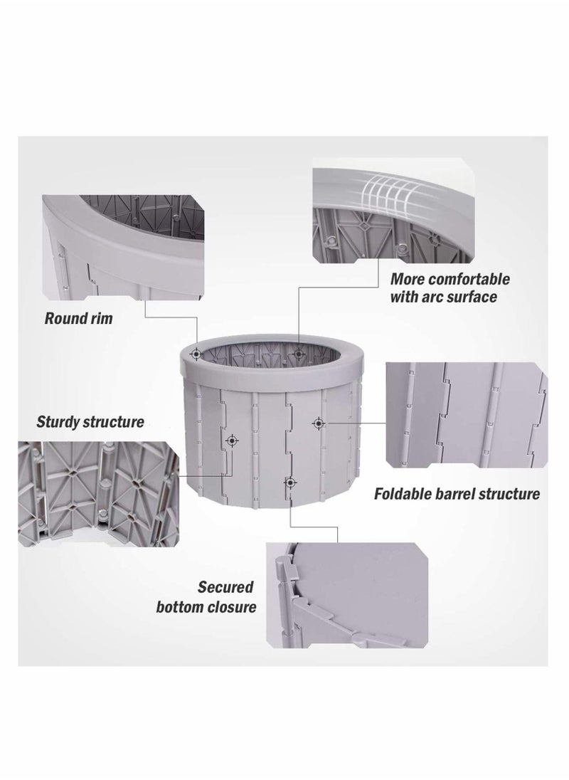 Folding Portable Toilet for Car, Camping, Outdoor Commode Seat, Hiking, Long Road Trips, Traffic Jam, Washable, Sturdy