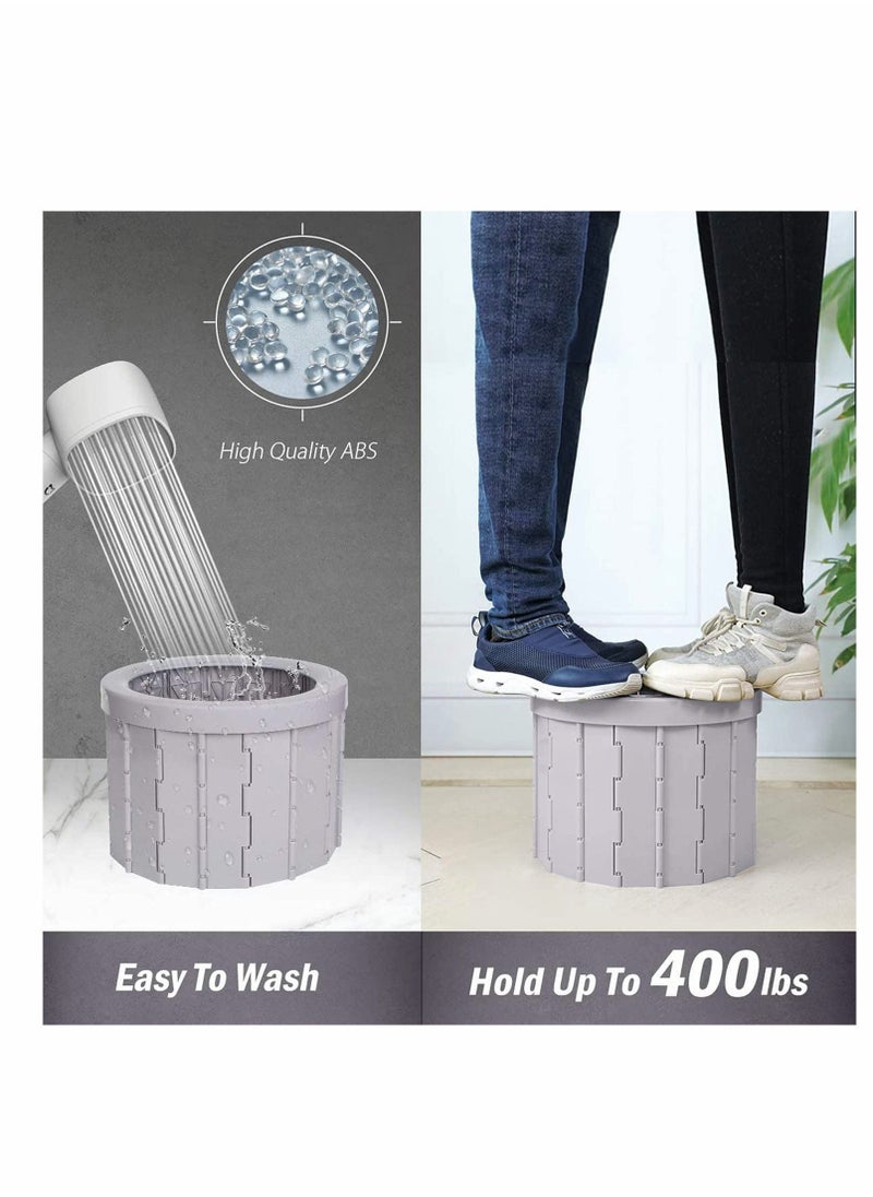 Folding Portable Toilet for Car, Camping, Outdoor Commode Seat, Hiking, Long Road Trips, Traffic Jam, Washable, Sturdy