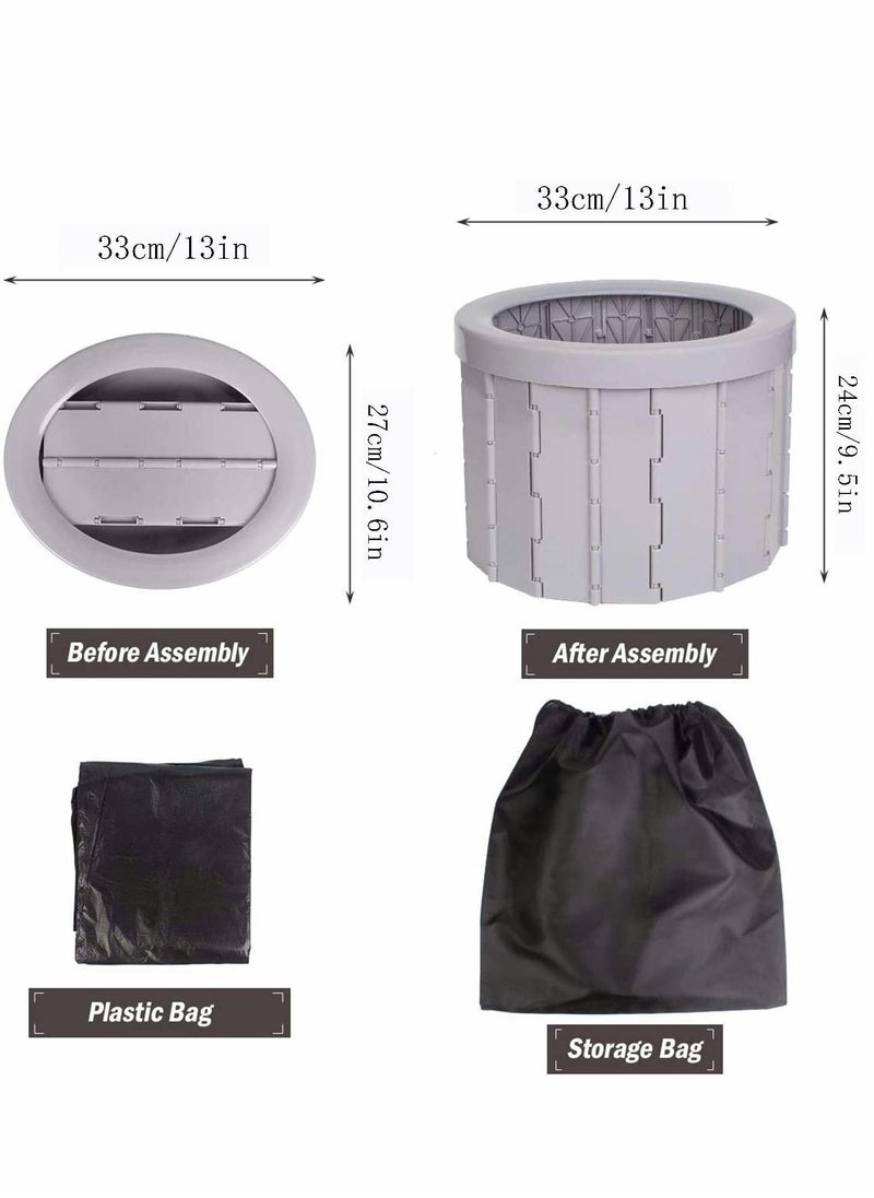 Folding Portable Toilet for Car, Camping, Outdoor Commode Seat, Hiking, Long Road Trips, Traffic Jam, Washable, Sturdy