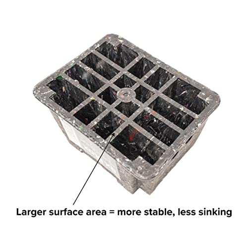 Ekon OX BLOX Heavy Duty Trailer Jack Block - Made in USA - Super Strong and Durable - 100% Recycled Plastic RV Jack Blocks - Trailers & Camper Essentials - Image 3