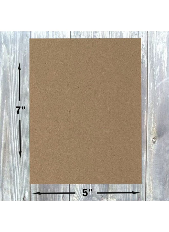 Hamilco Brown Kraft Cardstock Thick Paper Cards 5X7 Blank Card Stock Heavy Weight 130 Lb Cover 50 Pack  - Image 3