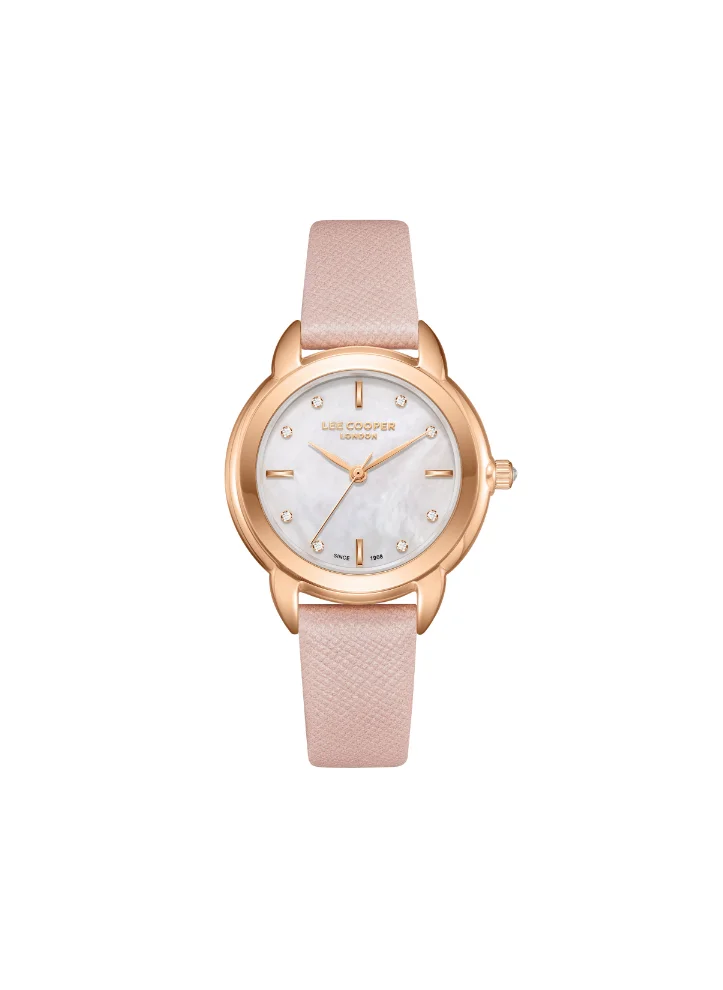 لي كوبر LEE COOPER LC08025.420 Women's Analog Display Watch & Leather Strap Beige
