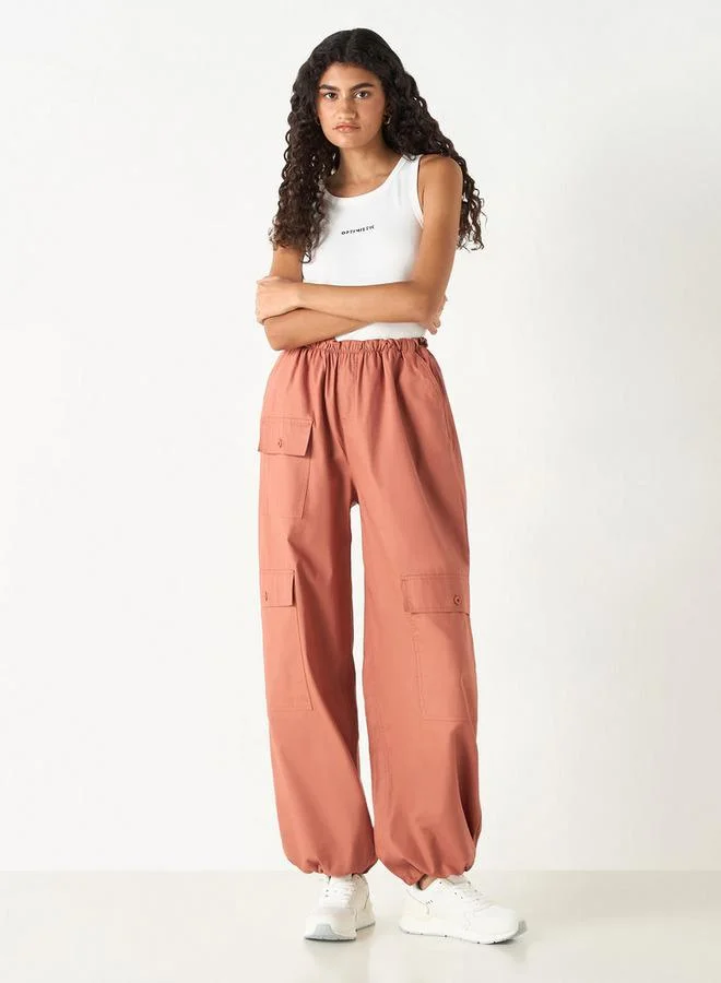 لي كوبر بنطلون دينم سادة واسع الساقين بجيوب من لي كوبر