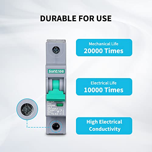 Renogy Suntree 32 Amp Single-Pole DC Circuit Breaker for Off-Grid Solar System, PV Combiner Box, Breaker Box - Image 4