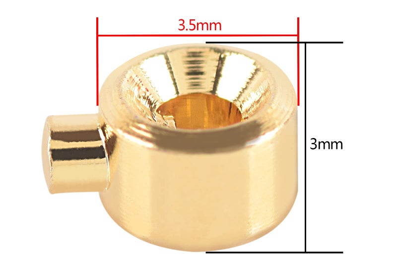 KONMAY 30pcs Stopper Crimp Beads for Bracelets and Necklaces, 18K Gold Plated 3.2mm Mixed Locker Seperator Beads, Positioning Spacer Beads for Jewelry Making - Image 4