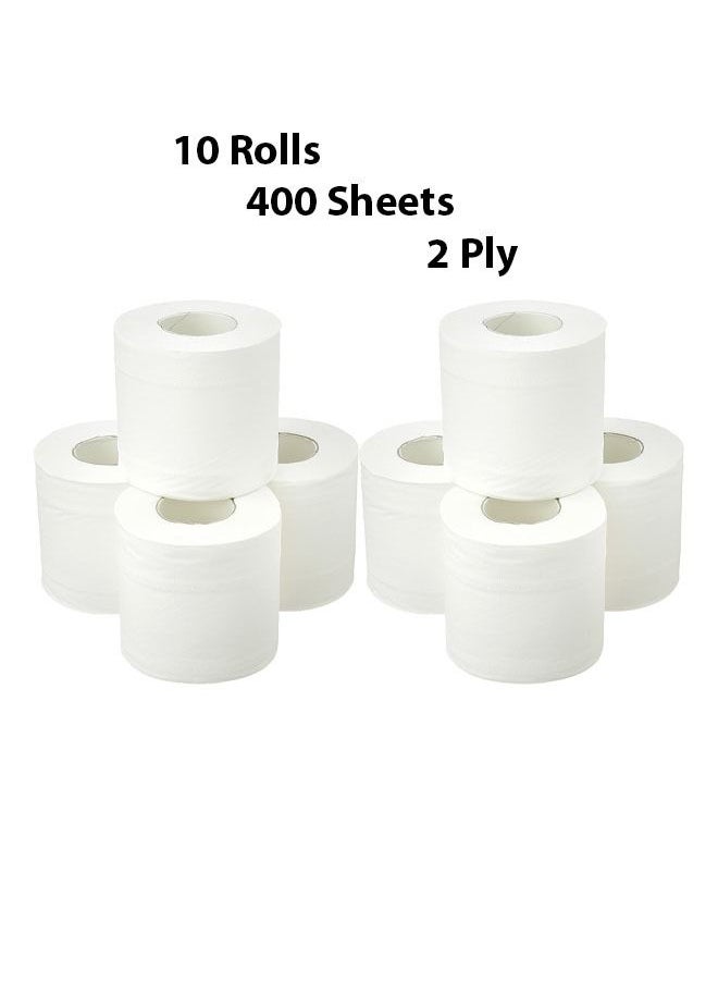 AL MADINA - Multi-Purpose Toilet Roll Tissue - 2 Ply 400 Sheets Roll of 10 - Image 1