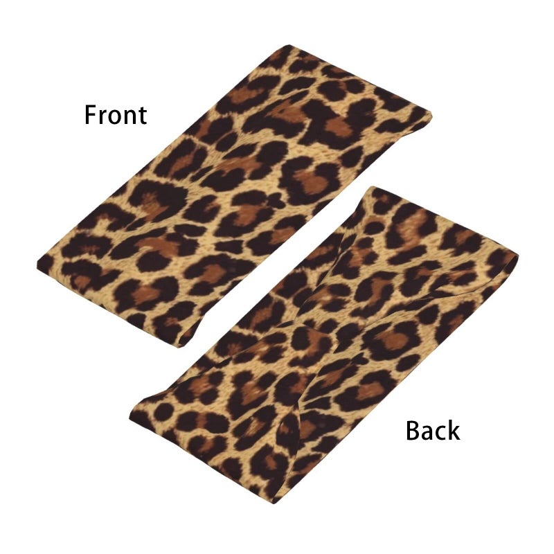 bassyil Leopard Pattern Sports Headband Moisture Wicking Sweatband for Men Women Running Cycling Yoga Fitness Workout - Image 4