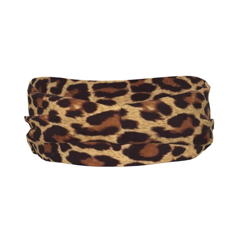 bassyil Leopard Pattern Sports Headband Moisture Wicking Sweatband for Men Women Running Cycling Yoga Fitness Workout - Image 3