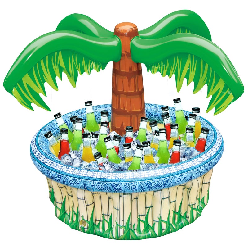 JOYIN 28 Inflatable Palm Tree Cooler Luau Hawaiian Tropical Beach Themed Party Decorations Blow Up Palm Trees Cooler Outdoor Party Supplies Kids Adults Birthday Party Dcor - Image 2