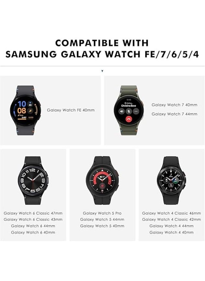 ELTRAZONE Gray Stainless Steel Metal Band for Samsung Galaxy Watch 7FE/6/5/4 (40mm/44mm) & Galaxy Watch 5 Pro (45mm), Galaxy Watch 6 Classic (43mm/47mm), Galaxy Watch 4 Classic (42mm/46mm) - No Gap Design  - Image 2