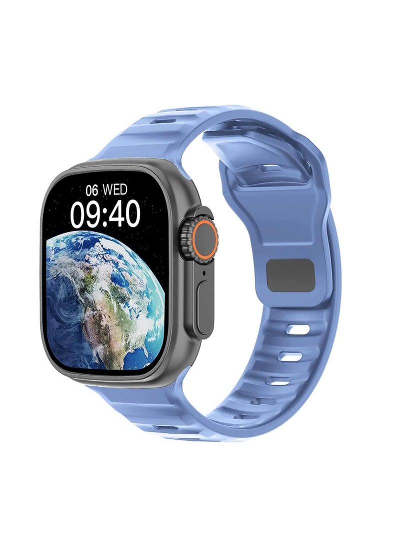 Generic - Sport Bands Compatible with Apple Watch Band 49mm 45mm 44mm for Men, Soft Silicone Wristbands Waterproof Replacement Strap for iWatch Series 9 8 7 6 5 4 SE - Image 1