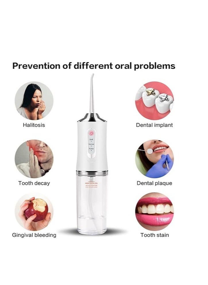 Generic For the beauty of your smile- water toothpick- wireless teeth cleaning device , 230 ml (white)  - Image 2