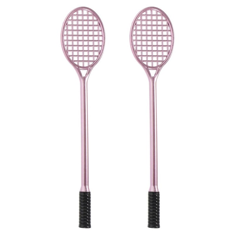 2Pcs Cute Tennis Racket Gel Pens Smooth Writing Black Ink For School Office - Image 2