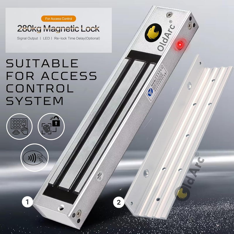 OldArc EM Lock L Bracket for Outward Opening Door Electric Magnetic Lock 600lbs Out Swing Door Installation L mounting Stand 12V DC Access Control EM Lock for Metal Wooden Fire Door Gate - Image 5