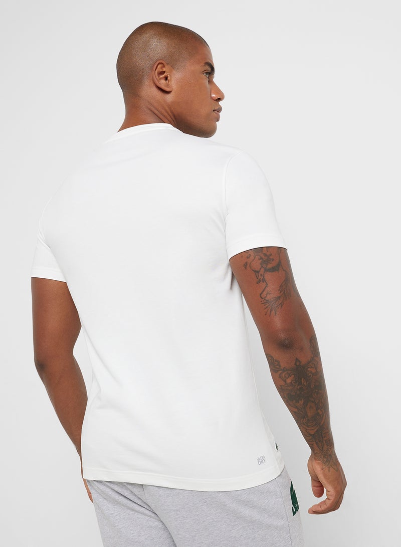 لاكوست تيشيرت قطن برقبة دائرية وشعار - Image 2