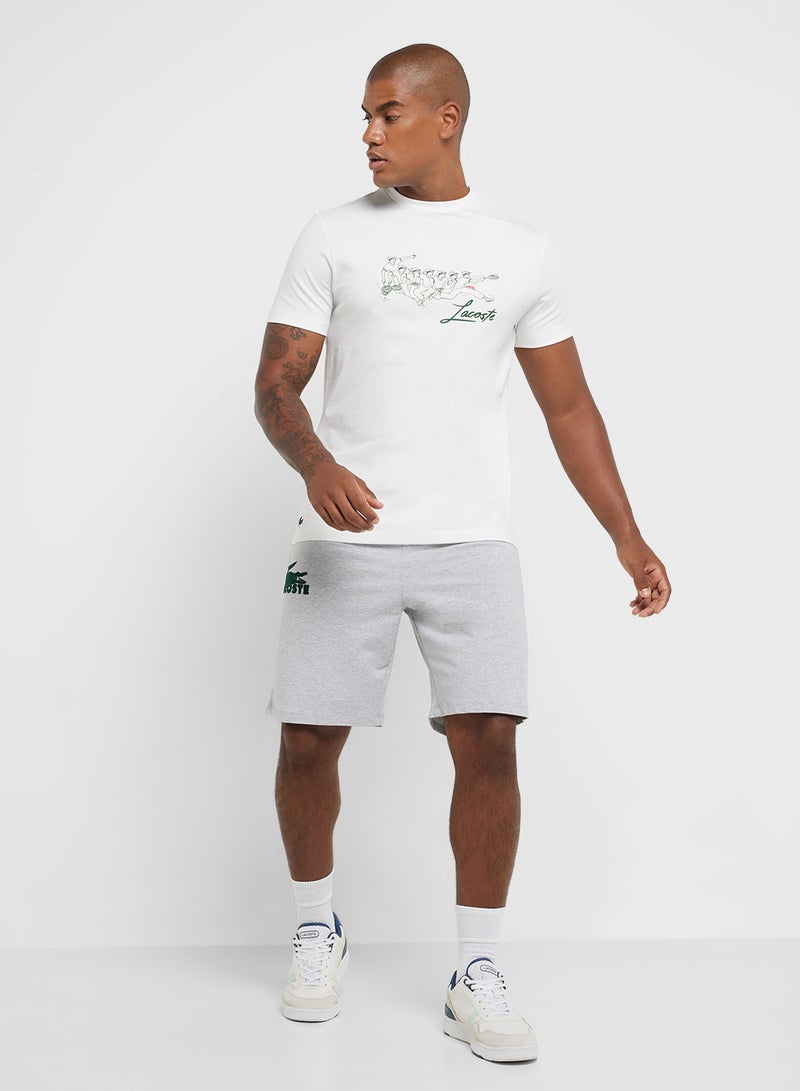 لاكوست تيشيرت قطن برقبة دائرية وشعار - Image 4