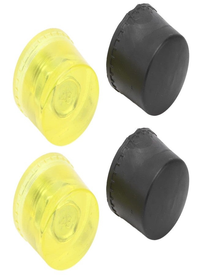 Kadimendium 2 Set Rubber Striking Head Hammer Replacement Tips Set Mallet Accessories Yellow Black Rubber Mallet Hammer (25mm Diameter) - Image 2