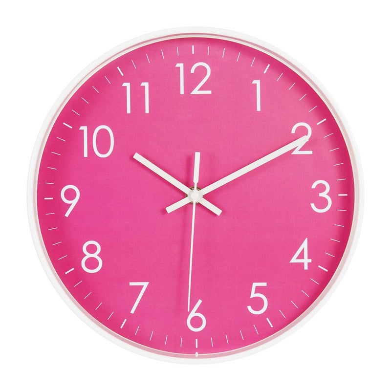 Jdelai 10Inch Modern Simple Wall Clock Indoor Silent NonTicking Quartz Quiet Sweep Movement Battery Operated Wall Clock for OfficeKitchenBedroomSchool Decorative