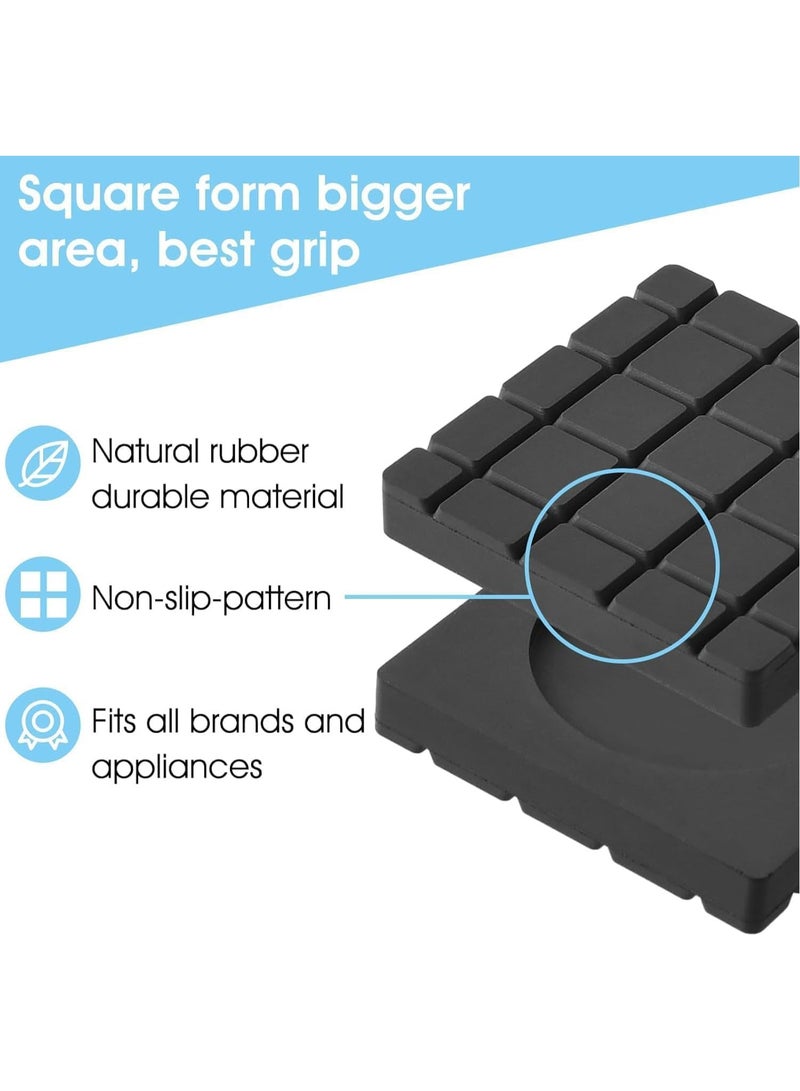 موثوقية التنبؤ وسادات مطاطية سيليكونية مضادة للاهتزاز - سعة تحميل 200 كجم، قاعدة مقاومة للانزلاق وامتصاص الصدمات للغسالة والمجفف والثلاجة، سهلة التنظيف والتركيب بدون أدوات (4 قطع) - Image 5