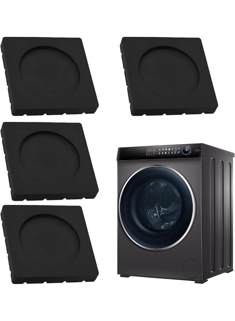 موثوقية التنبؤ وسادات مطاطية سيليكونية مضادة للاهتزاز - سعة تحميل 200 كجم، قاعدة مقاومة للانزلاق وامتصاص الصدمات للغسالة والمجفف والثلاجة، سهلة التنظيف والتركيب بدون أدوات (4 قطع) - Image 1