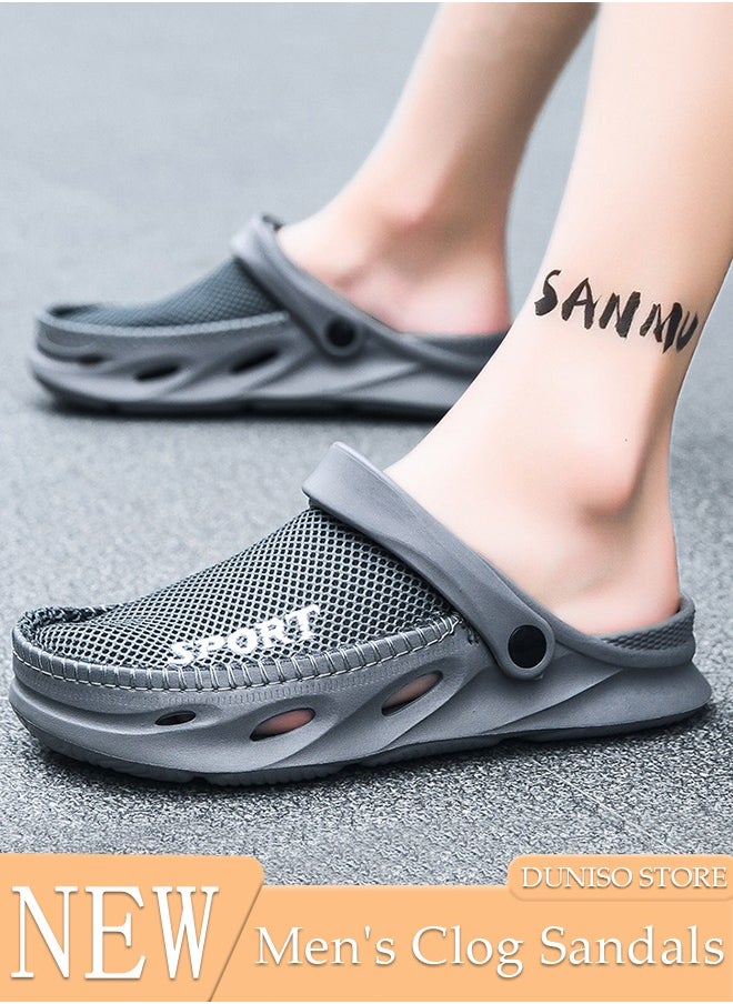 DUNISO - Clog Sandals Summer Sandals Lightweight Slide Sandal with Non-slip Soles Thick Sole Beach Slipper Breathable Slip-on Sandal House Flat Slipper for Pool Beach Yard Kitchen Shower Unisex - Image 1