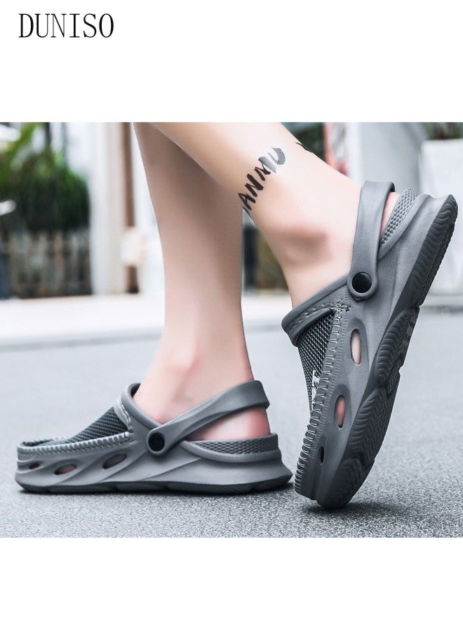 DUNISO - Clog Sandals Summer Sandals Lightweight Slide Sandal with Non-slip Soles Thick Sole Beach Slipper Breathable Slip-on Sandal House Flat Slipper for Pool Beach Yard Kitchen Shower Unisex - Image 1