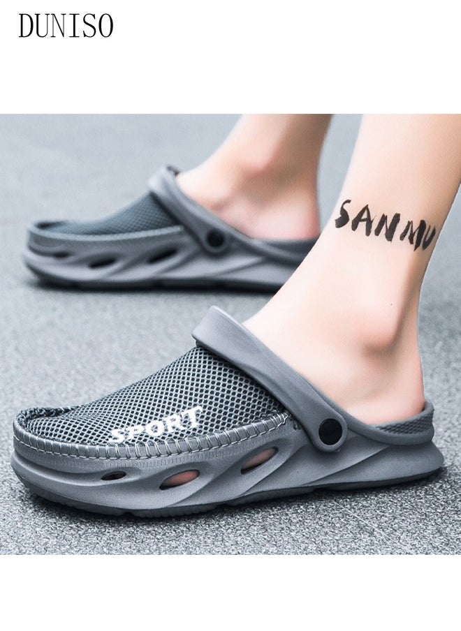 DUNISO - Clog Sandals Summer Sandals Lightweight Slide Sandal with Non-slip Soles Thick Sole Beach Slipper Breathable Slip-on Sandal House Flat Slipper for Pool Beach Yard Kitchen Shower Unisex - Image 1