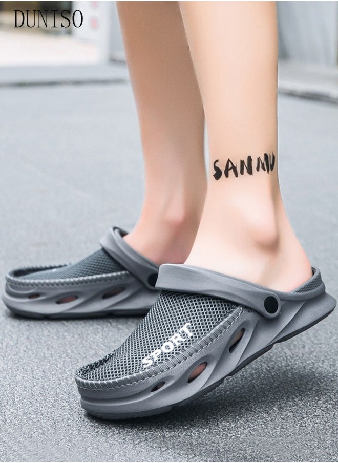 DUNISO - Clog Sandals Summer Sandals Lightweight Slide Sandal with Non-slip Soles Thick Sole Beach Slipper Breathable Slip-on Sandal House Flat Slipper for Pool Beach Yard Kitchen Shower Unisex - Image 1