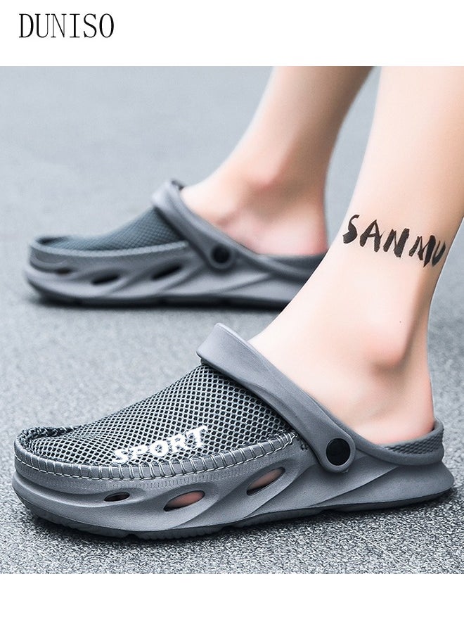 DUNISO - Clog Sandals Summer Sandals Lightweight Slide Sandal with Non-slip Soles Thick Sole Beach Slipper Breathable Slip-on Sandal House Flat Slipper for Pool Beach Yard Kitchen Shower Unisex - Image 1