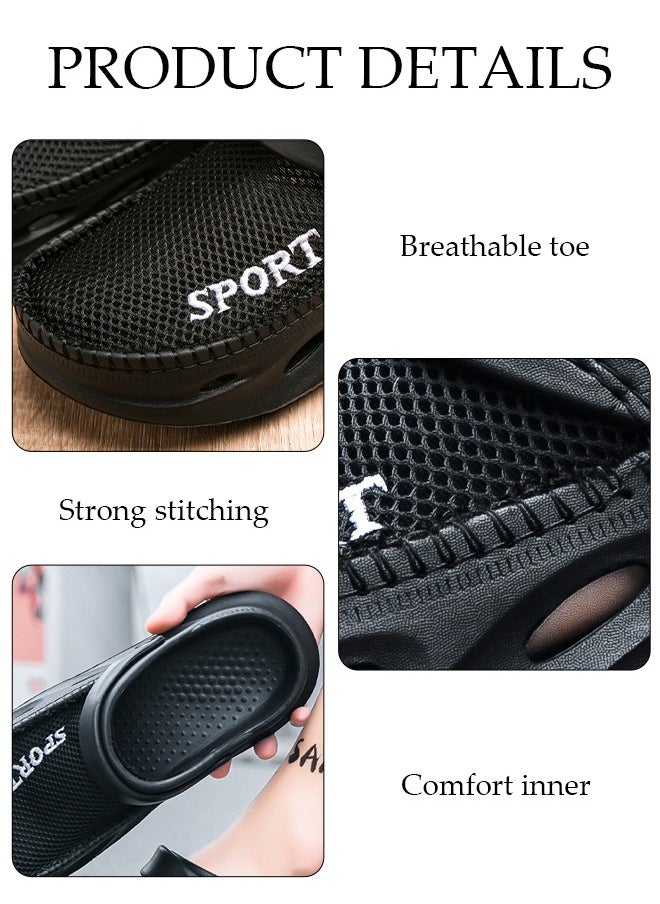 DUNISO - Clog Sandals Summer Sandals Lightweight Slide Sandal with Non-slip Soles Thick Sole Beach Slipper Breathable Slip-on Sandal House Flat Slipper for Pool Beach Yard Kitchen Shower Unisex - Image 1