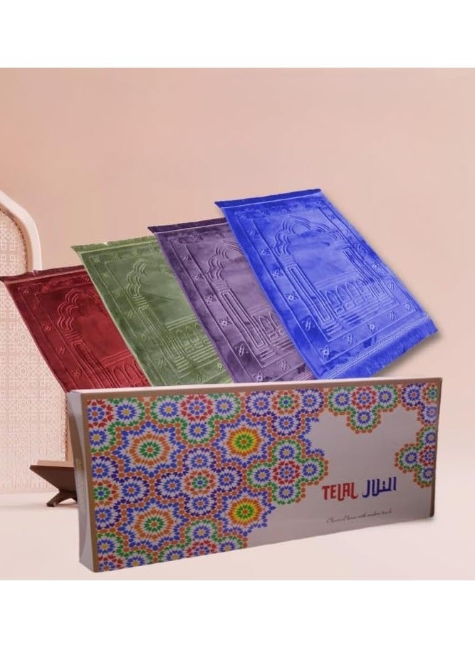 ريبنيو سجادة إسفنجية - جودة ممتازة، نسيج قطني ناعم، تصميم عصري، راحة ودعم مثاليين للصلاة، وتخفيف آلام المفاصل، مثالية لكبار السن. اللون الأرجواني  - Image 4