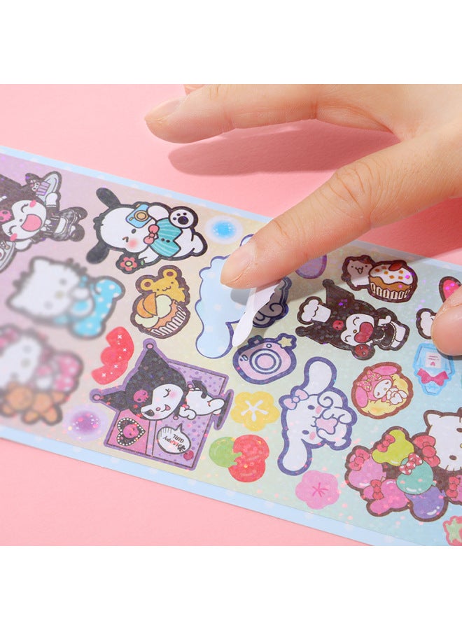 Mf Style Sanrio Coolometi Laser Goo Card Stickers Creative Goo Plate Stickers Cute Hand Account Decorative Stickers - Image 2
