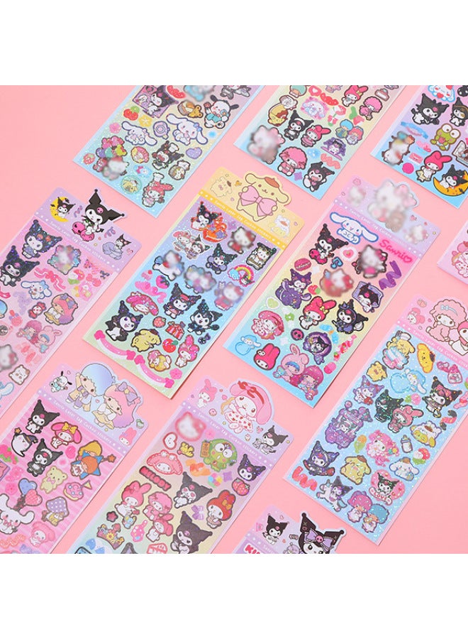 Mf Style Sanrio Coolometi Laser Goo Card Stickers Creative Goo Plate Stickers Cute Hand Account Decorative Stickers - Image 3