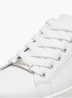 Celeste Womens Solid Chunky Sneakers With Lace-Up Closure  - Image 4